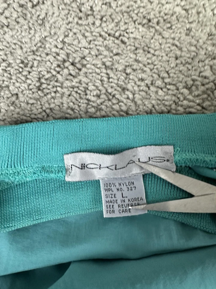 复古 Nicklaus 套衫男式大号鹈鹕巢尼龙风衣 90 年代 — 第 4/4 张图片