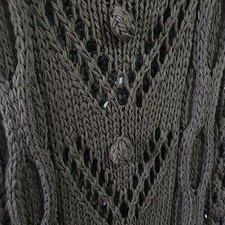 Yohji Yamamoto Femme grünes langes Strickkleid Größe S für Damen 98SS