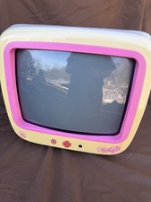 Vintage White And Pink CRT Television TV WPP3915 No Remote Works READ