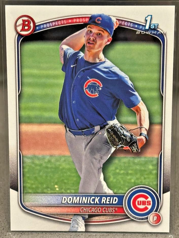 2025 1st Bowman Draft Dominick Reid Paper Base #BD-53 Chicago Cubs