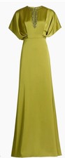 Theia Fern Draped Satin Keyhole Gown Fit and Flare Size Women s U.S. 10