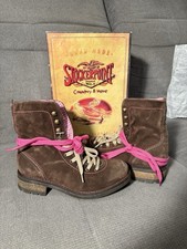 Trachten Stiefel 3035 Leinen/Leder pink, Größe 38, Neu mit Etikett, OVP