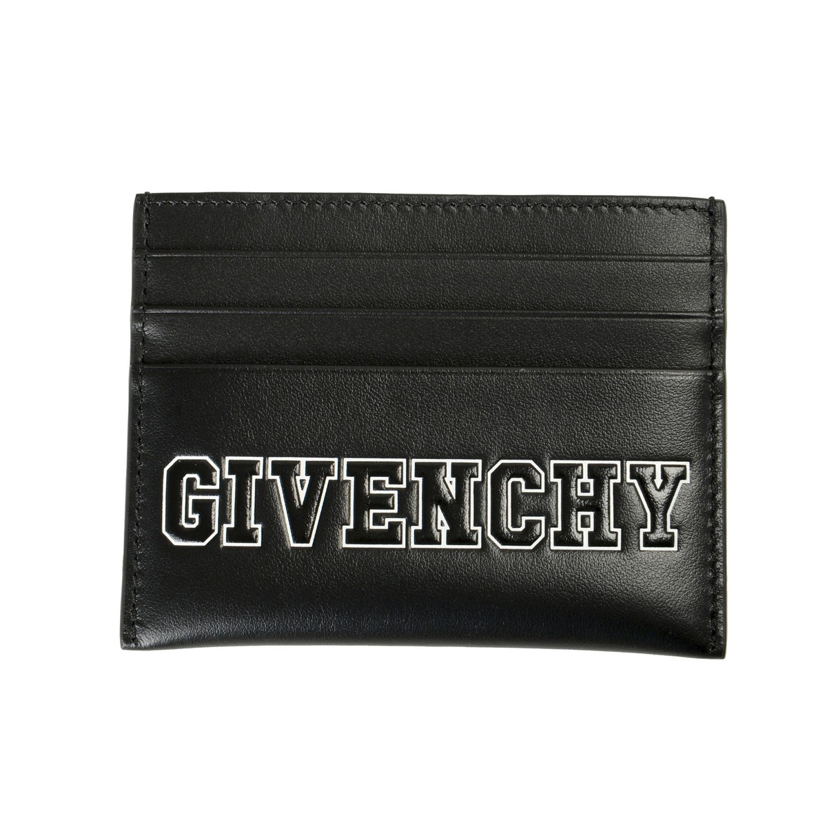 Givenchy Men's Black 100% Leather Logo Print Card Case | eBay