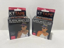 2 KT Tape Pink Therapeutic Elastic Sport Tape Pain Relief Support 14 strips EACH