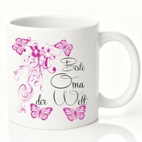 Kaffee Tasse Beste Oma Der Welt Blumen Herz Motiv Geschenk Geburtstag Weihnacht