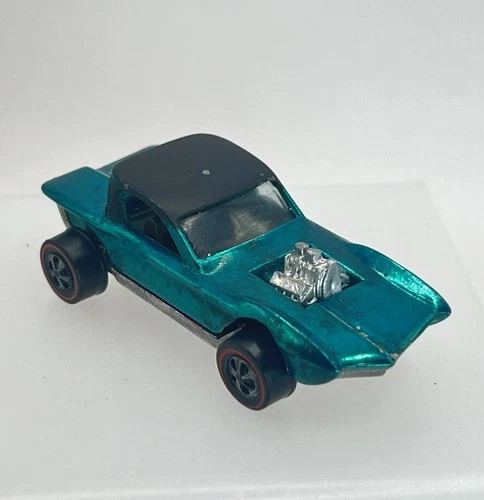 Vintage Hot Wheels Redline Python Spectraflame Aqua US Base - Good Condition