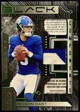 Jackson Dart 2025 Panini Black Emerald Triple Patch RC 25/25 Bookend