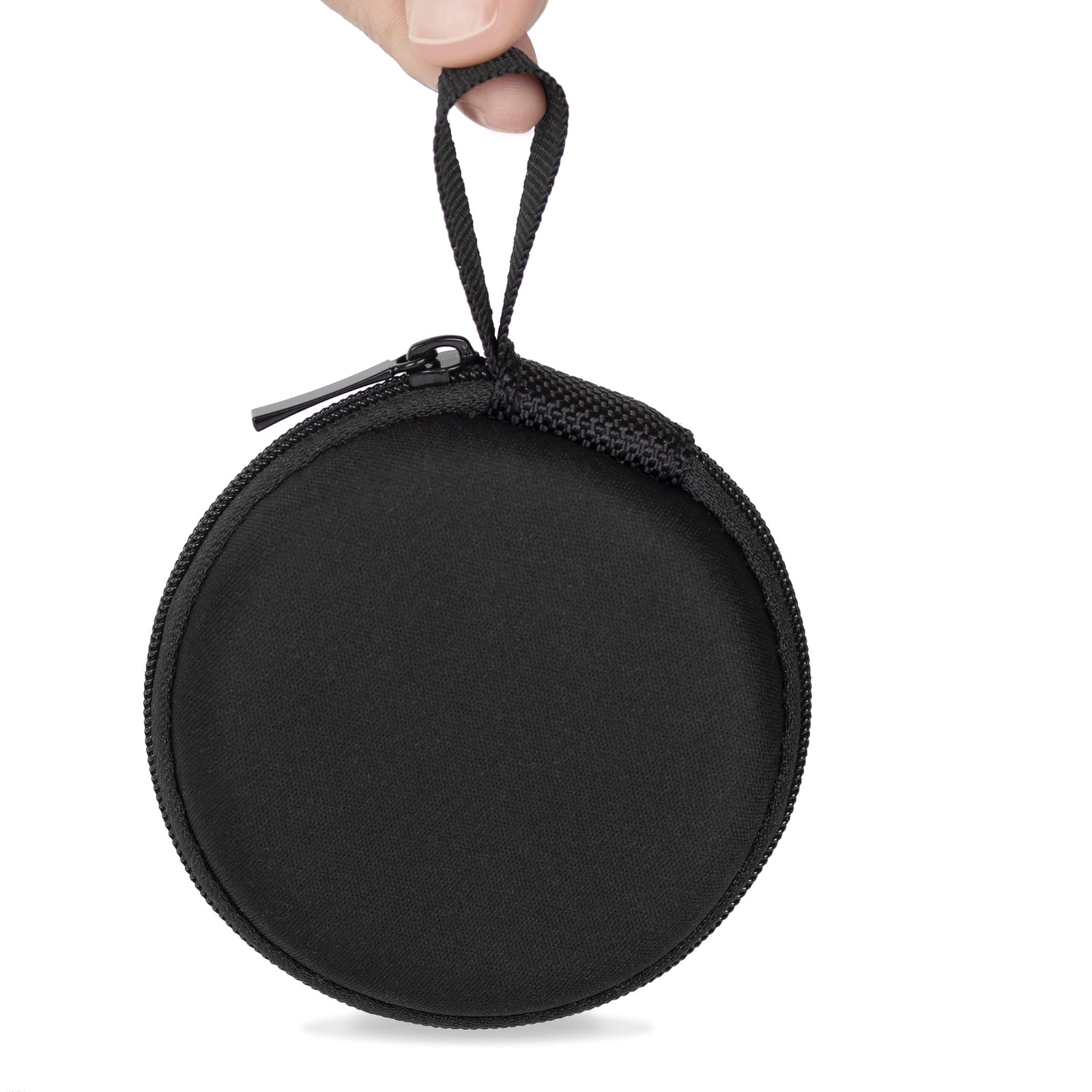Mini Earbuds Case Hard Shell Travel Case for Wired Earphones Apple Samsung Black