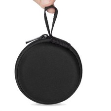 Mini Earbuds Case Hard Shell Travel Case for Wired Earphones Apple Samsung Black