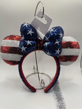 NEW DISNEY SEQUIN PATRIOTIC MOUSE EARS ICON F...