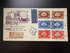 1949 Hungary UPU Perf Imperf Registered FDC