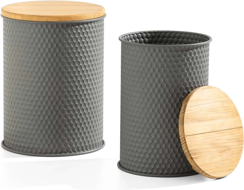 Rustic Storage Ottoman Seat Stool, Farmhouse Nesting Table, Galvanized Barrel Me - Image 3 of 4