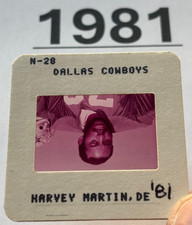 HARVEY MARTIN 1981 NFL FOOTBALL TV MEDIA SLIDE DALLAS COWBOYS