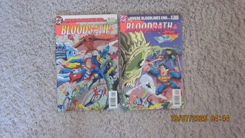 VINTAGE DC COMICS SUPERMAN'S BLOODBATH #1 AND 2 COMPLETE SET NM- 9.2