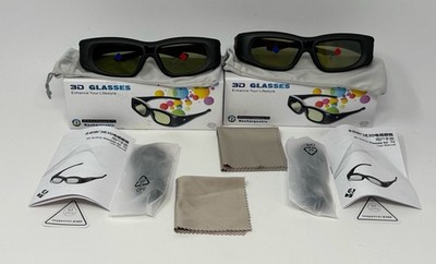 Lot of 2 3D Active Glasses for TV Rechargeable New In Box