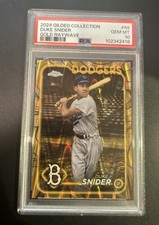 2024 Topps Gilded Collection Duke Snider Gold Raywave /25 PSA 10 Gem Mint Pop 1