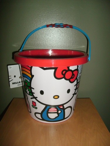 NEW Hello Kitty or Cinnamoroll Decorative Pail Basket Bucket w/ handle 7" tall - Picture 5 of 17