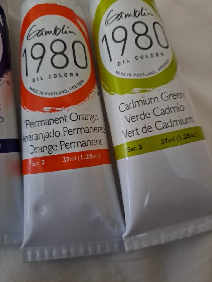 Gamblin 1980 Oil Colors Lot Of 5 Various Paint Tubes 37ml Art Painter Collection - Image 3 of 4