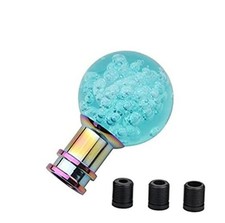 Gear Shift Knob Round Ball Shift Knob Crystal Transparent Bubble Gear Blue