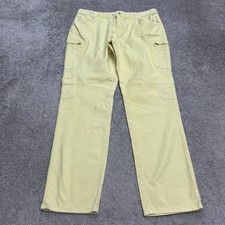 Pilcro An The Letterpress Cargo Utility Pants Womens 32T Yellow Cotton Straight