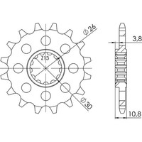Ritzel P520 - Z17 (DIS.21804) Yamaha 1000 FZ1-N 06/15