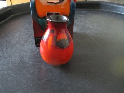 POOLE POTTERY 10CM VOLCANO RANGE VENETIAN VASE BOXED