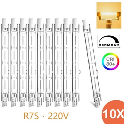 10er R7s 118mm 500W Warmweiß Halogen Leuchtmittel Lampen 230V stab Glühbirnen