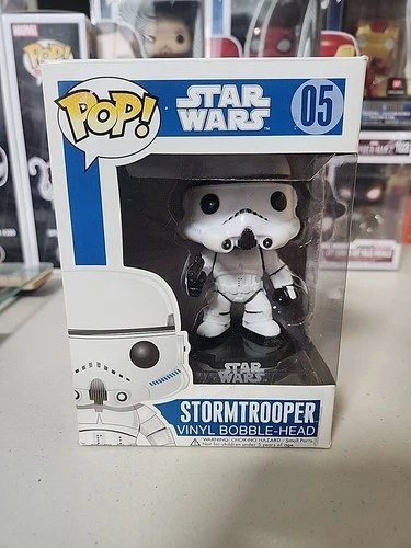 🔥Funko Pop!: Star Wars - STORMTROOPER #05 Blue Box 1st Rel LG Font VAULT PP🔥
