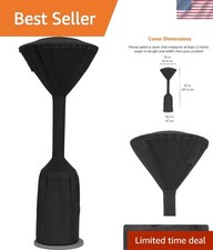 Outdoor Round Stand Up Patio Heater Cover, Wind-Resistant, Snow-Resistant, Wa...