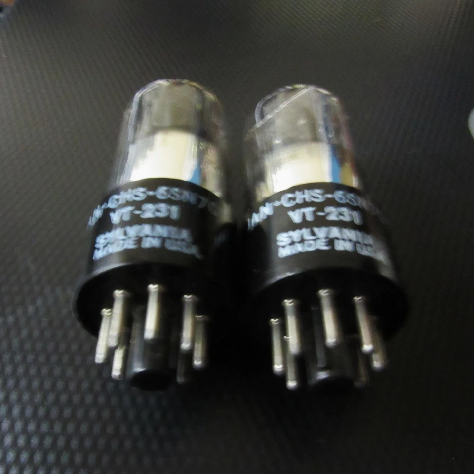 MATCHED PAIR NOS NIB VT231 6SN7GT 1944 SYLVANIA TUBES PHONO QUALITY NOISE! - Image 3 of 3