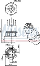 NISSENS 301036 Druckschalter, Klimaanlage für AUDI,SKODA,VW