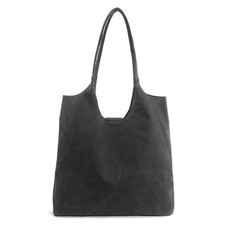 Soft Faux Suede Tote Bag for Women - Magnetic Closure Hobo Handbag, Casual Ve...