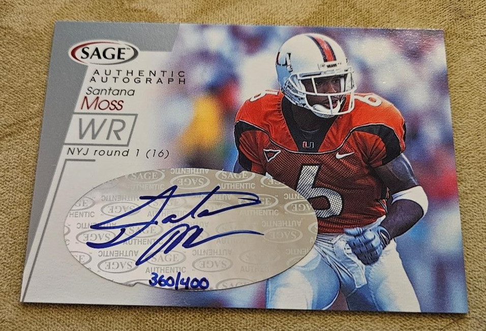 Santana Moss SA-GE Autographs #A33 Silver
