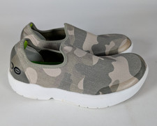 Oofos Oomg Eezee Low Recovery Shoe Gray Camo Womens Size 7 Comfort Slip On
