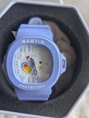 Casio BABY-G BGA10-6A PLAYFUL HEARTS Purple Color Analog Women Watch New