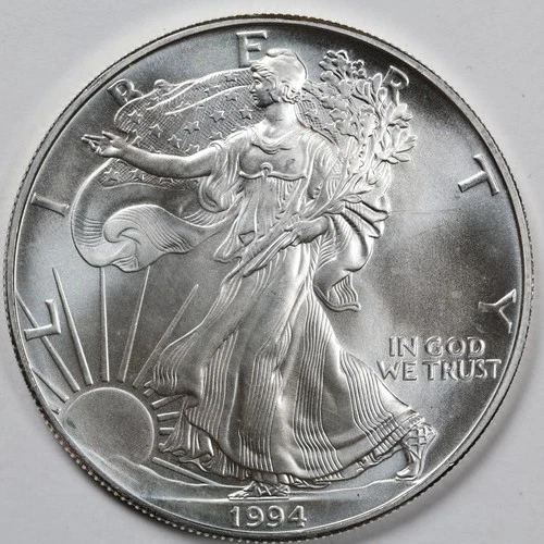 1994 American Silver Eagle (BU) - AUTHENTIC - In a Capsule to Protect It!