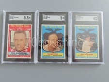 3 SGC GRADED 1959 TOPPS BASEBALL SPORTING NEWS ALL-STAR CARDS LOT #555 #556 #566