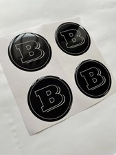 4x Brabus Silikon Felgenemblem Aufkleber Nabenkappen Mitte Radkappe Logo Decal