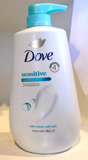 Dove Sensitive Skin Hypoallergenic Liquid Body Wash with Pump, 30.6 Oz