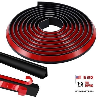 Flexible Quarter Round Baseboard Molding Trim/16.5ft Bendable 197 Inch Black