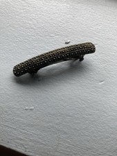 Vintage Oxidized Silver Colored Metal Hair Clip Barrette Barette