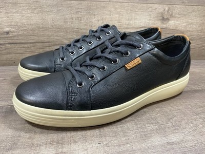 Ecco Mens SOFT 7 Street Summer Sneakers Shoes Black Size EU 45 US 11 11.5