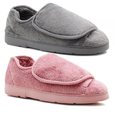 STYLO ONLINE Ladies Dr Keller Slipper Wide Fit Memory Foam Warm Fur Diabetic Orthopaedic Shoe