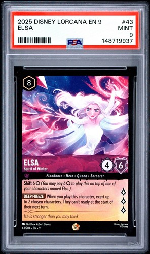 Elsa - Spirit of Winter graded PSA 9 for sale on eBay