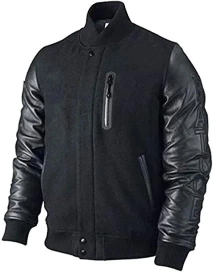 Kobe Destroyer XXIV Michael B. Jordan Men's Black Leather Varsity Jacket