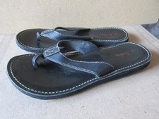 Women's CLARKS leather flip flop thong sandals,  W 11  - (P415)