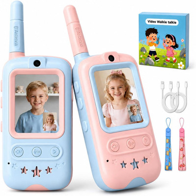 Video Walkie Talkies for Kids, 2 Pack Kids Video Walkie Talkies with Screen, Lon