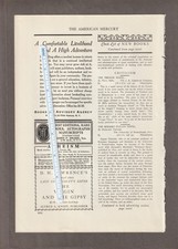 1930 D.H LAWRENCE Magazin AD~Virgin & the Gipsy~MARGARET MEAD~Growing/New Guinea
