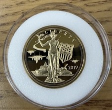 2019 $25 COOK ISLANDS 1/2 OZ 24% Gold Coin Liberty Bell Low Mint 2750.00 per troy oz