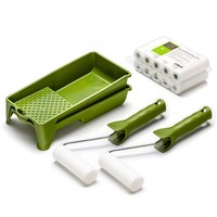 Profi Lackierset Lackset 10 X Schaumwalzen 11Cm Gerade + 2 BüGel + 2 Farbwannen
